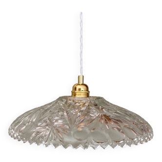 Vintage glass lampshade pendant light - tableware collection -