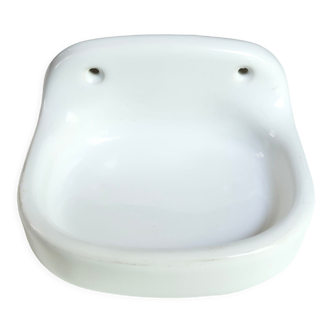 White porcelain wall soap dish, 60s