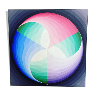 Abstract composition by Robert Glize «Circles and trabsparence