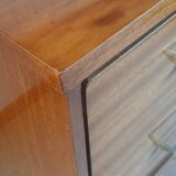 Commode en bois vernis, années 80