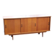 Vintage gold blond oak row 3 sliding doors
