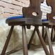 Lot of 6 vintage brutalist chairs from the 1970s.