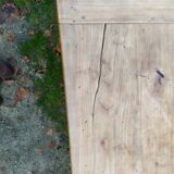 Cherry farm table, turned legs, 2 extensions