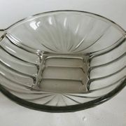 Art Deco pressed moulded glass bowl made in France