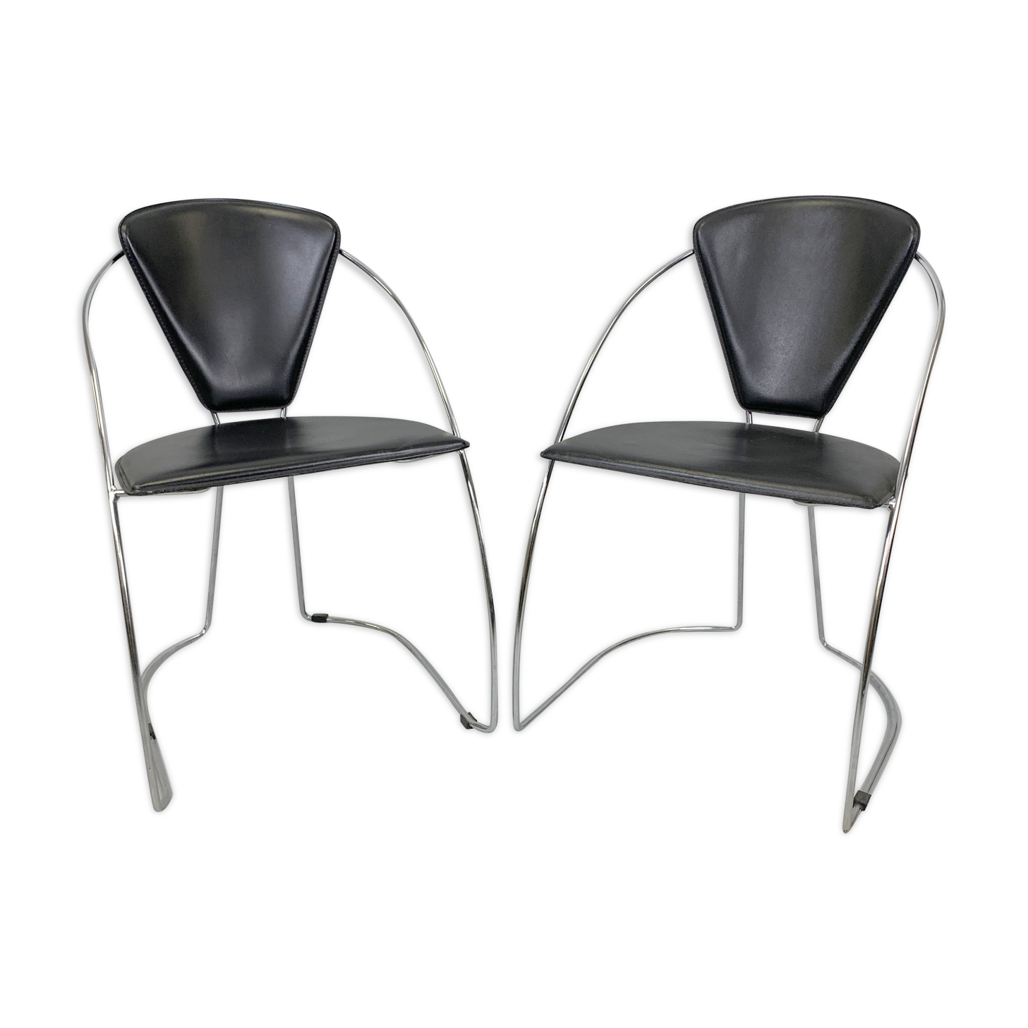 Paire de chaises vintage années 1980