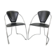 Paire de chaises vintage années 1980