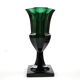 Art Deco vase, green crystal, Moser, Czechoslovakia, 1930s