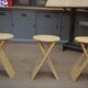 4 tabourets design pliants Adrian Reed, modèle Suzy