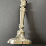 Antique silver-plated candlesticks in classic style