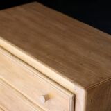 Small art deco chest of drawers in natural wood