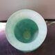 Ancien vase cristallerie la rochere multicouche vert & bleu vintage