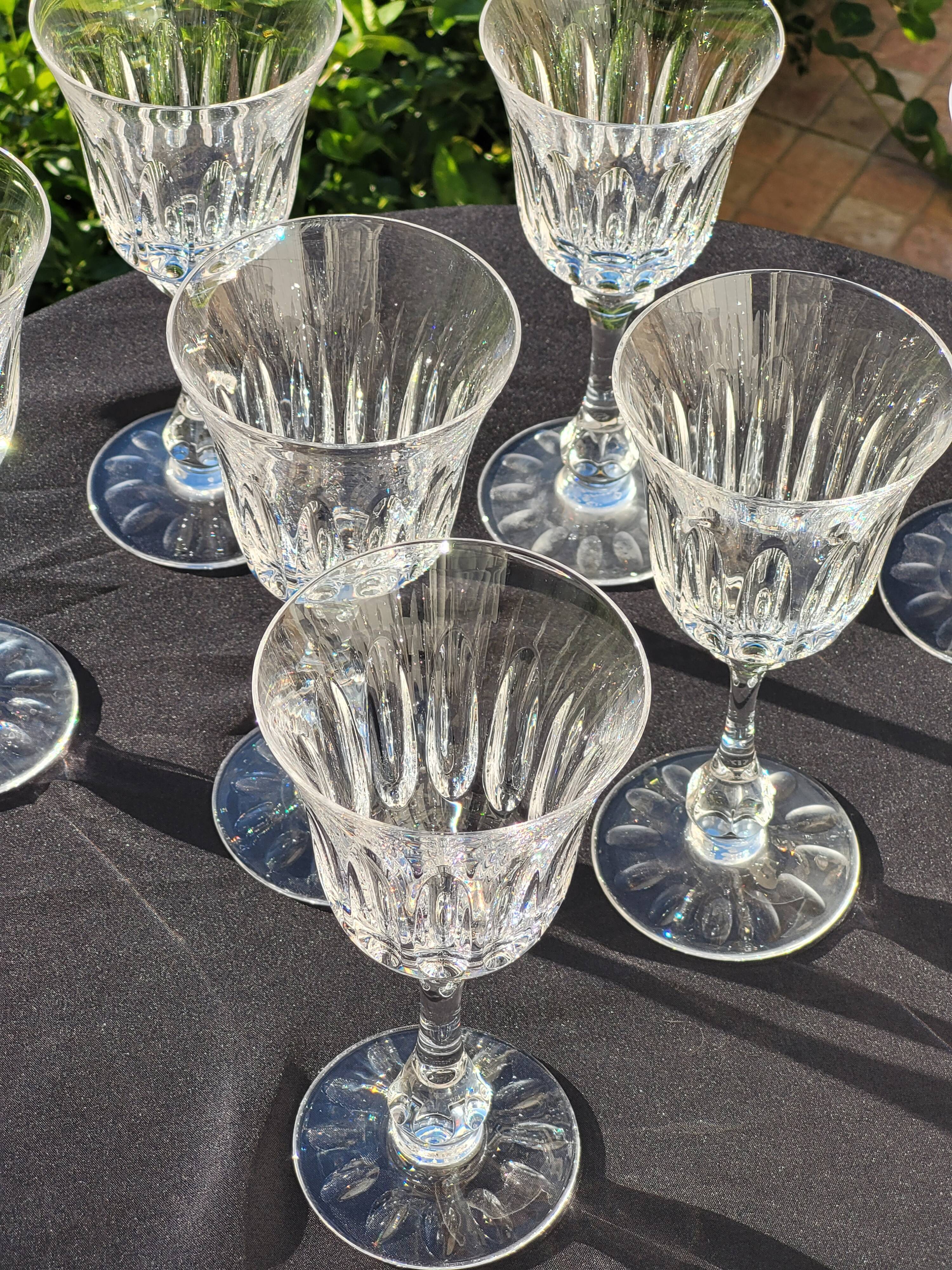 8 verres à eau vin cristal de Sevres