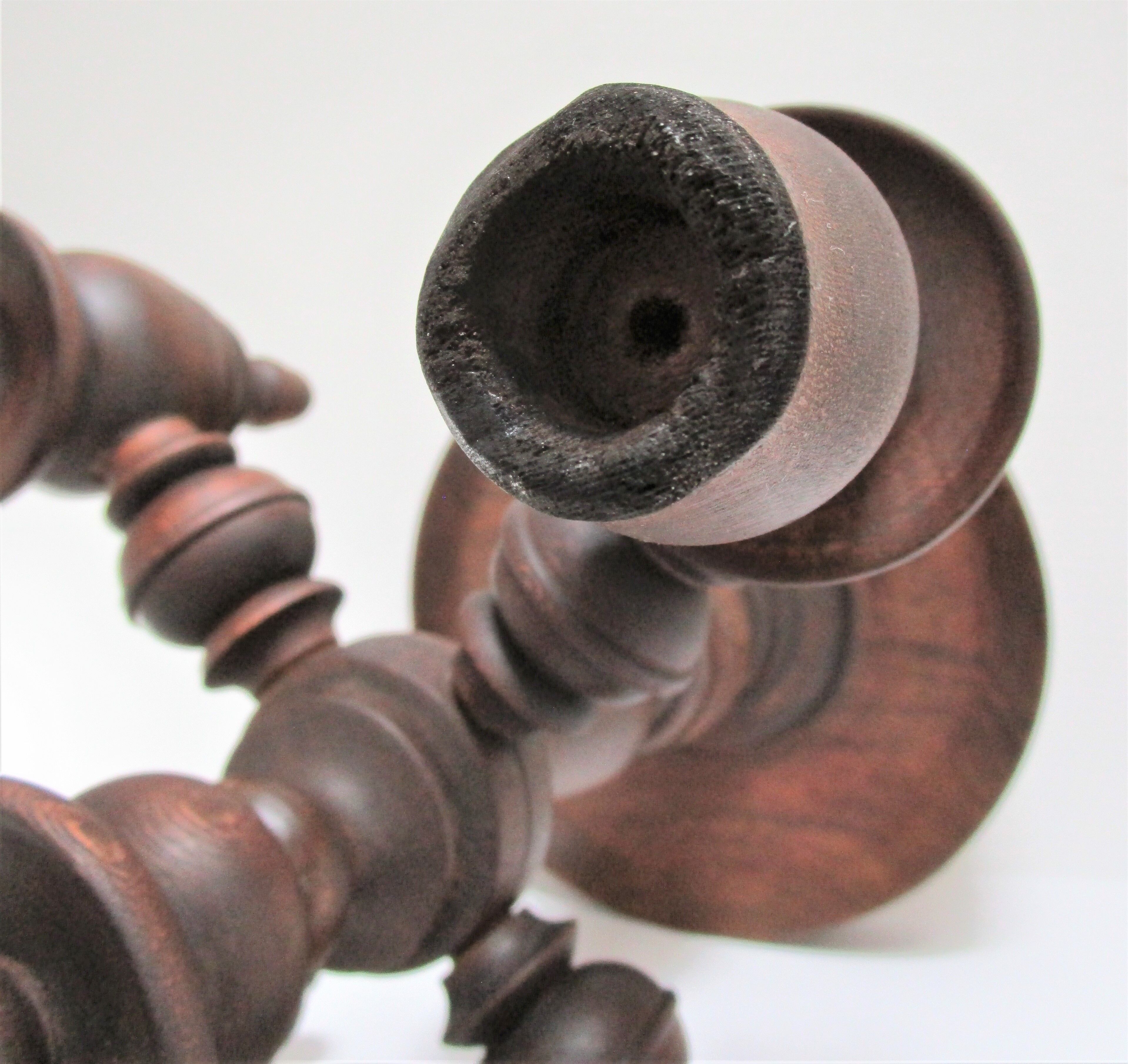 Chandelier solid wood turned stamped