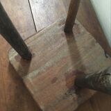 Massive wooden tripod stool