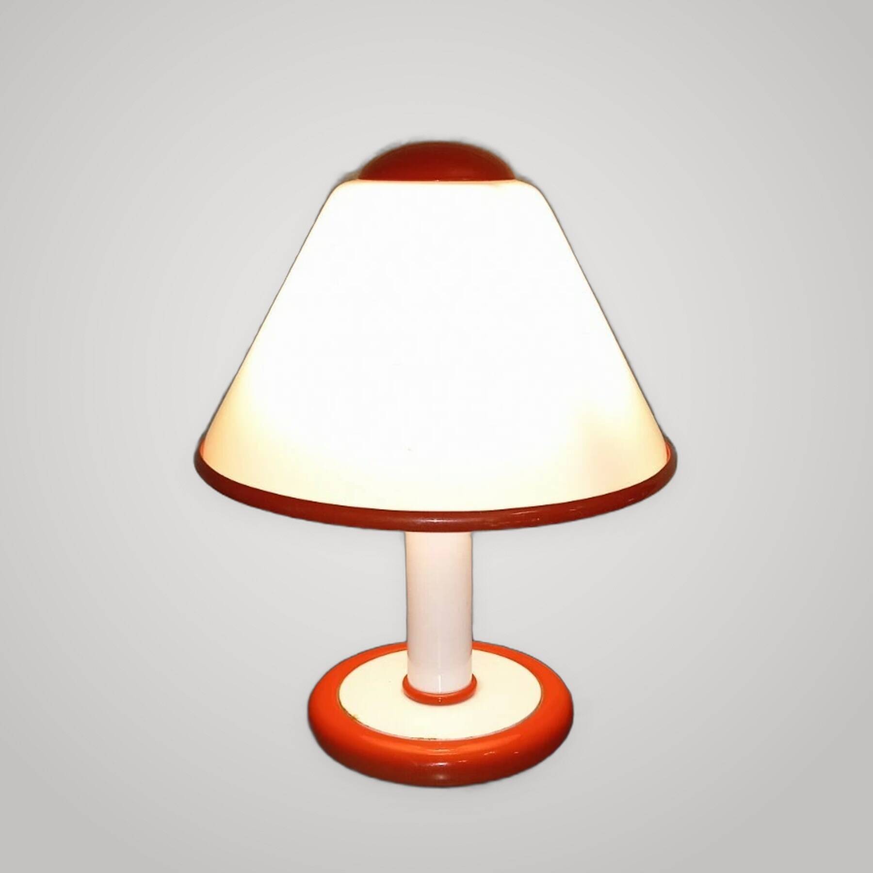Beautiful Vintage Murano White Mushroom Table Lamp
