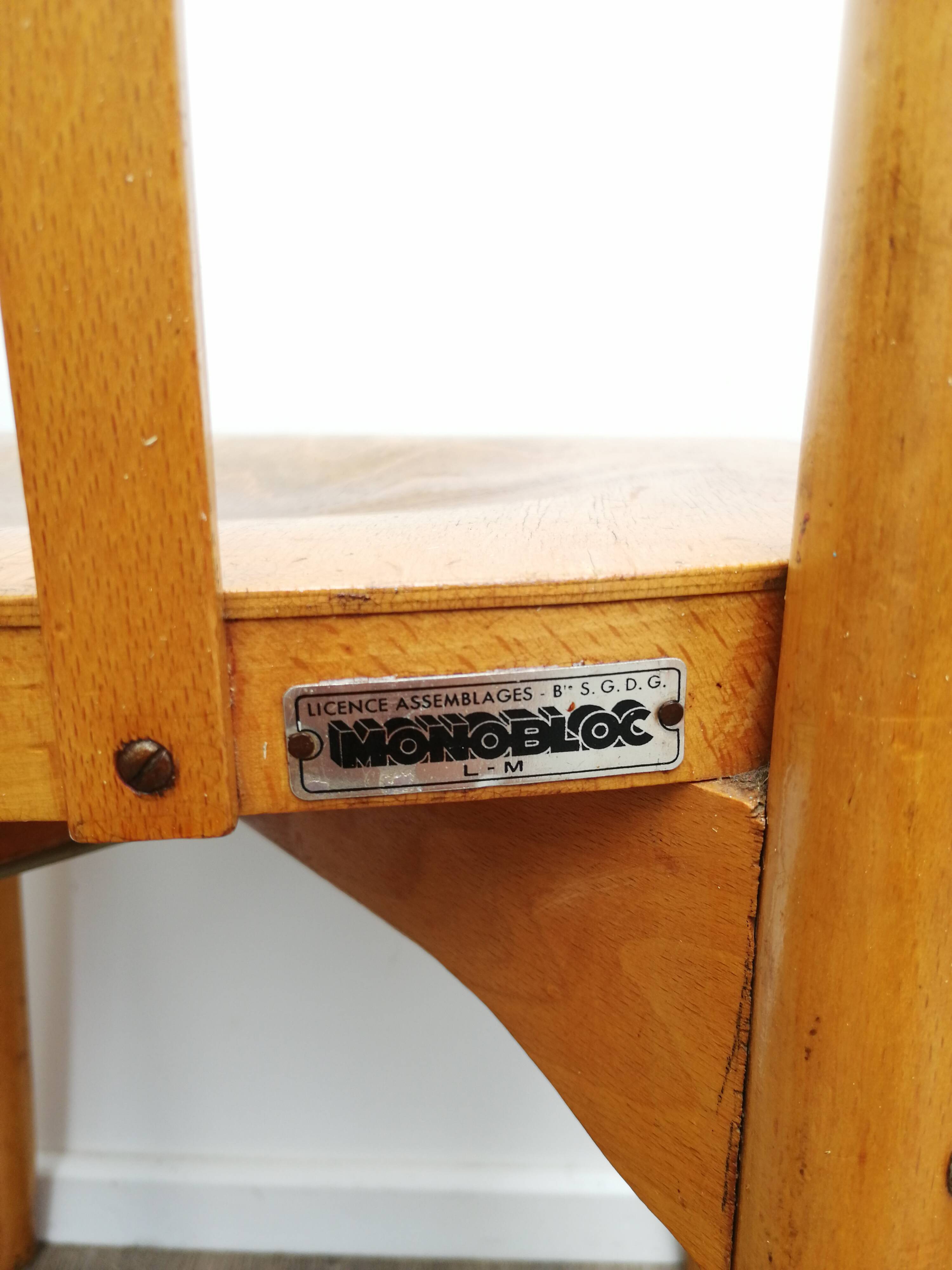 Pair of luterma monobloc bistro chairs