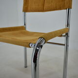 Set of four design chrome dining chairs by Viliam Chlebo, Czechoslovakia, 1980s
