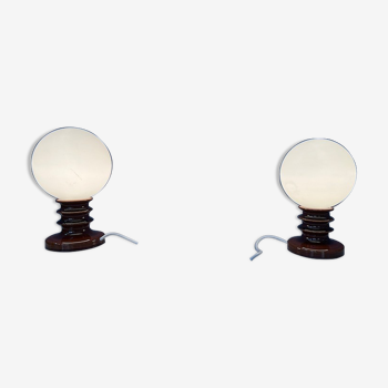 Set of 2 West Germany ceramic bedside lamps