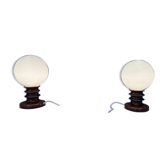Set de 2 lampes de chevet Allemagne de l’Ouest en céramique
