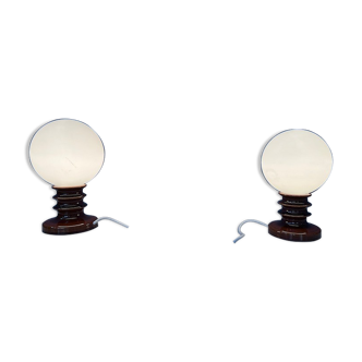 Set of 2 West Germany ceramic bedside lamps