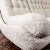 Space age 3 seater sofa Atlantis in beige boucle 1970's