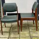 Pair of Scandinavian Teak and leatherette Chairs