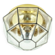 Mid-Century Glass & Brass Ceiling Light or Wall Lamp - Limburg, 1960s/1970s