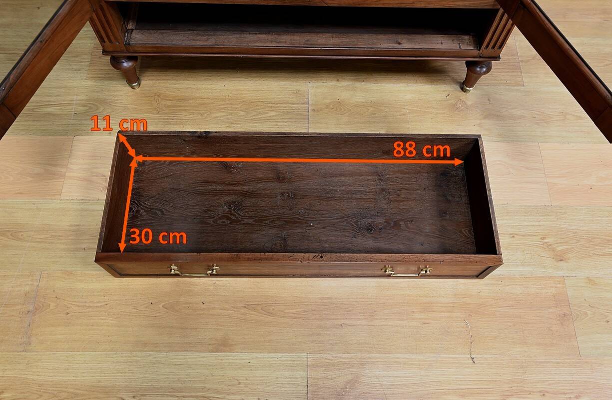 Bookcase in Solid Walnut, Louis XVI style – Mid-19th century