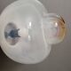Mazzega glass and chrome mushroom pendant light, Murano, 1960-70, space age