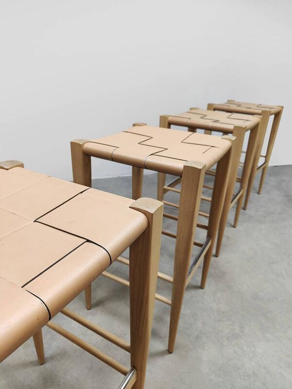 Lot de 4 tabourets de bar design italien Vincent Billiani