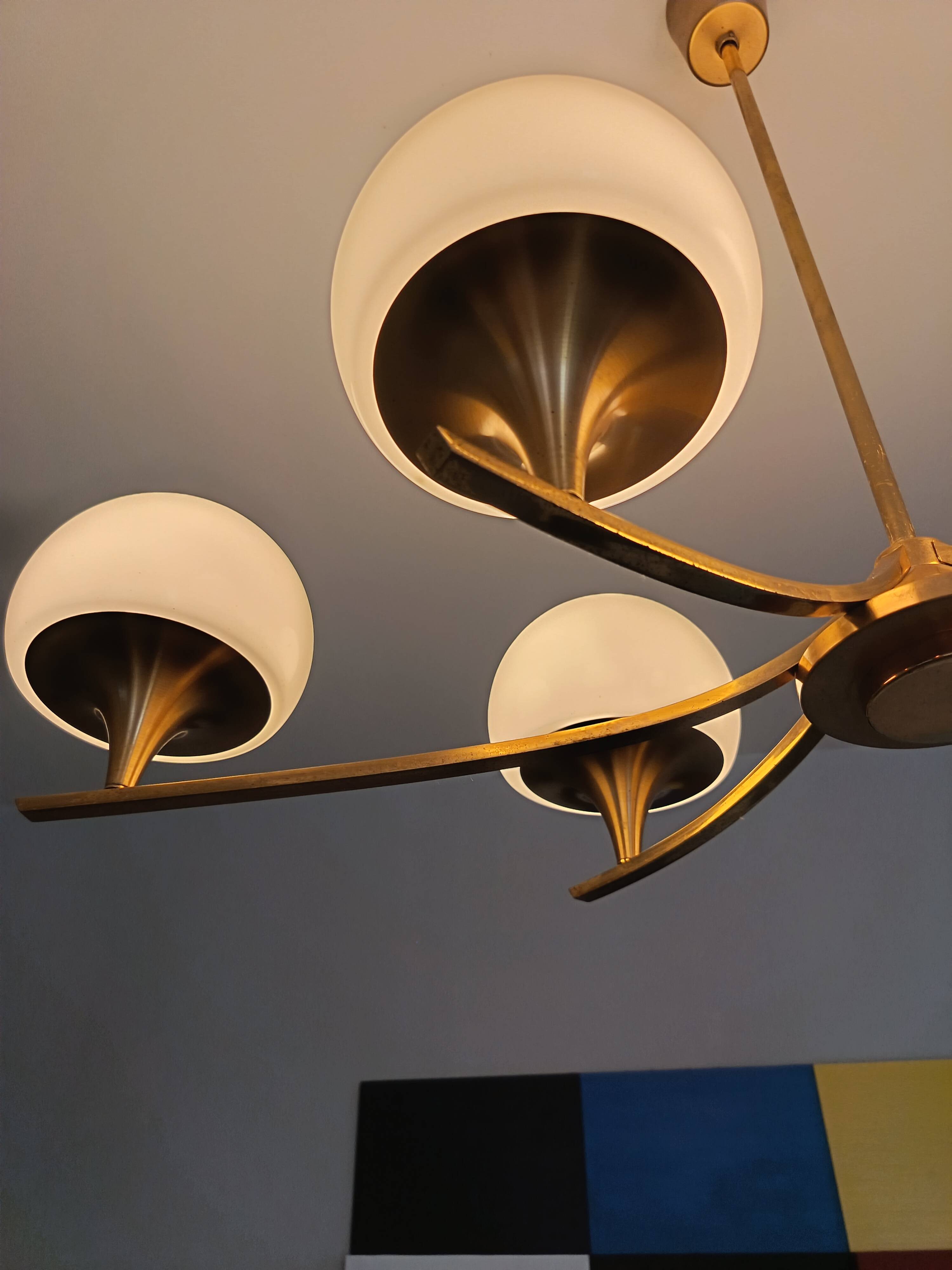 Chandelier par Gaetano Sciolari des années 1970