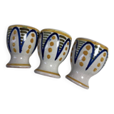 Set of 3 handmade decorated egg cups J 182