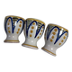 Set of 3 handmade decorated egg cups J 182