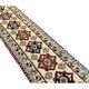 Baby Blue and Beige Long Vintage Hallway Runner