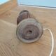 Handmade turned wooden foot lamp