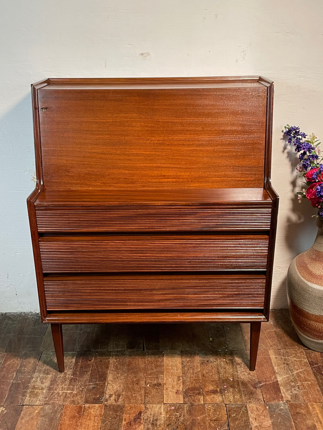 Mid Century Retro Vintage Trak Bureau by English Designer Richard Hornby 1960