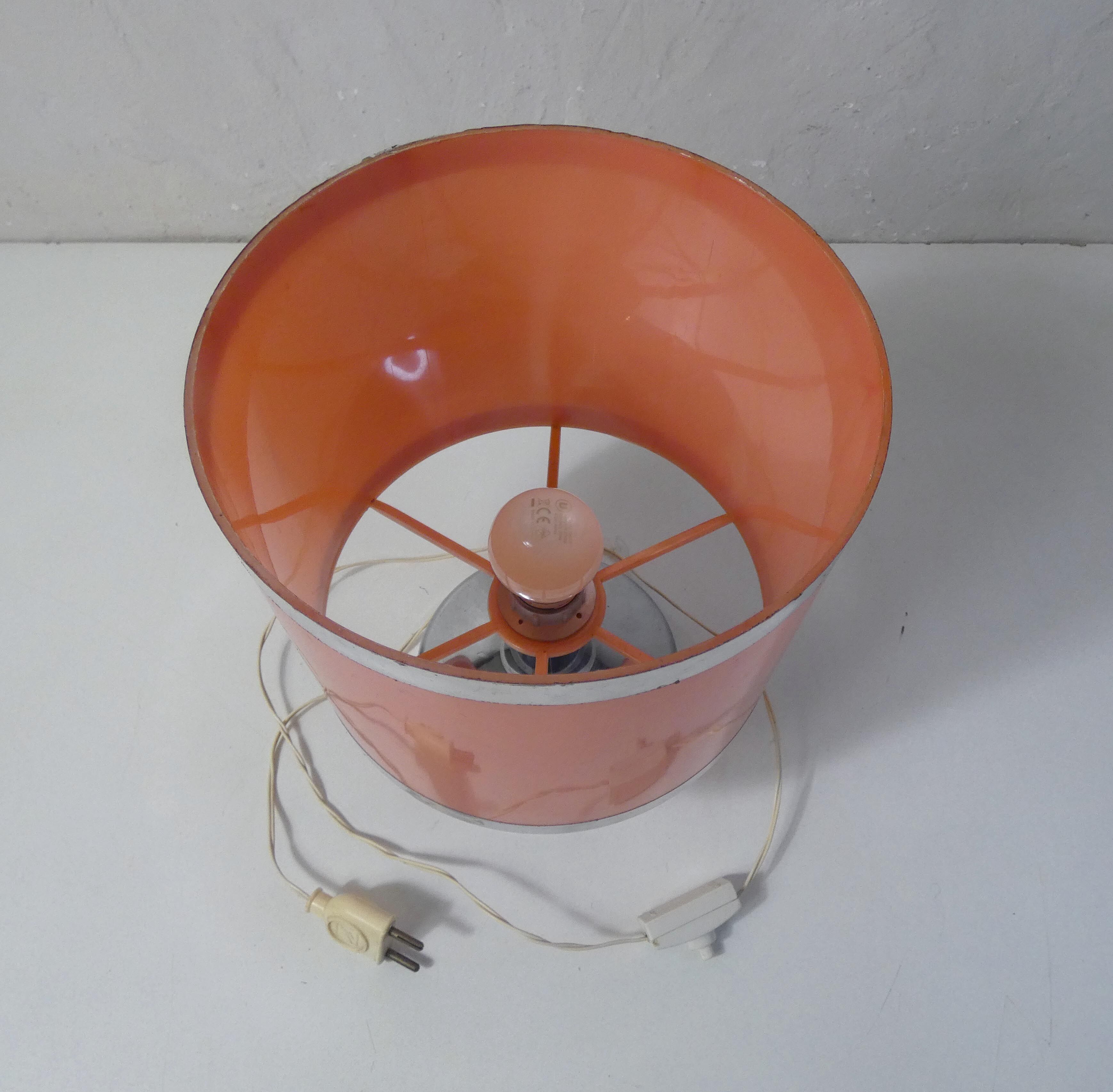 Vintage pink and silver lamp