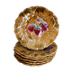 6 dessert plates in barbotine