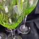Set of 4 cut crystal white wine glasses