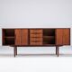 Scandinavian symmetric sideboard in rosewood Denmark 1960