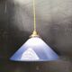Suspension cône opaline bleu