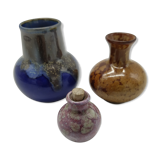 Set of 3 Scandinavian miniature vases