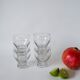 set of 6 wine glasses in chiseled glass 1960 9 X 8 cm