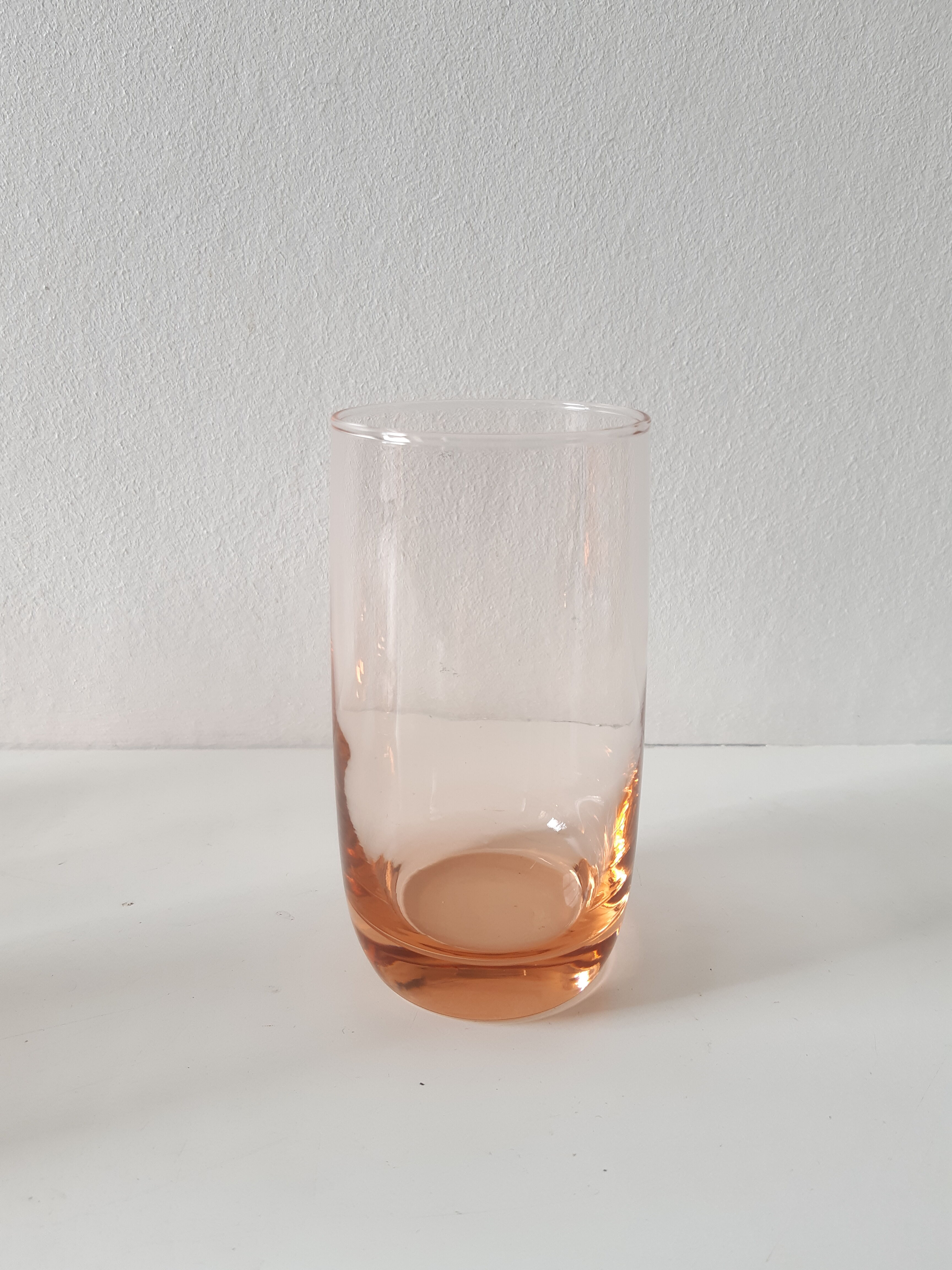Set of 5 pink water glasses