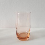 Set of 5 pink water glasses