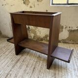 Jardinière années 50 palissandre constructiviste