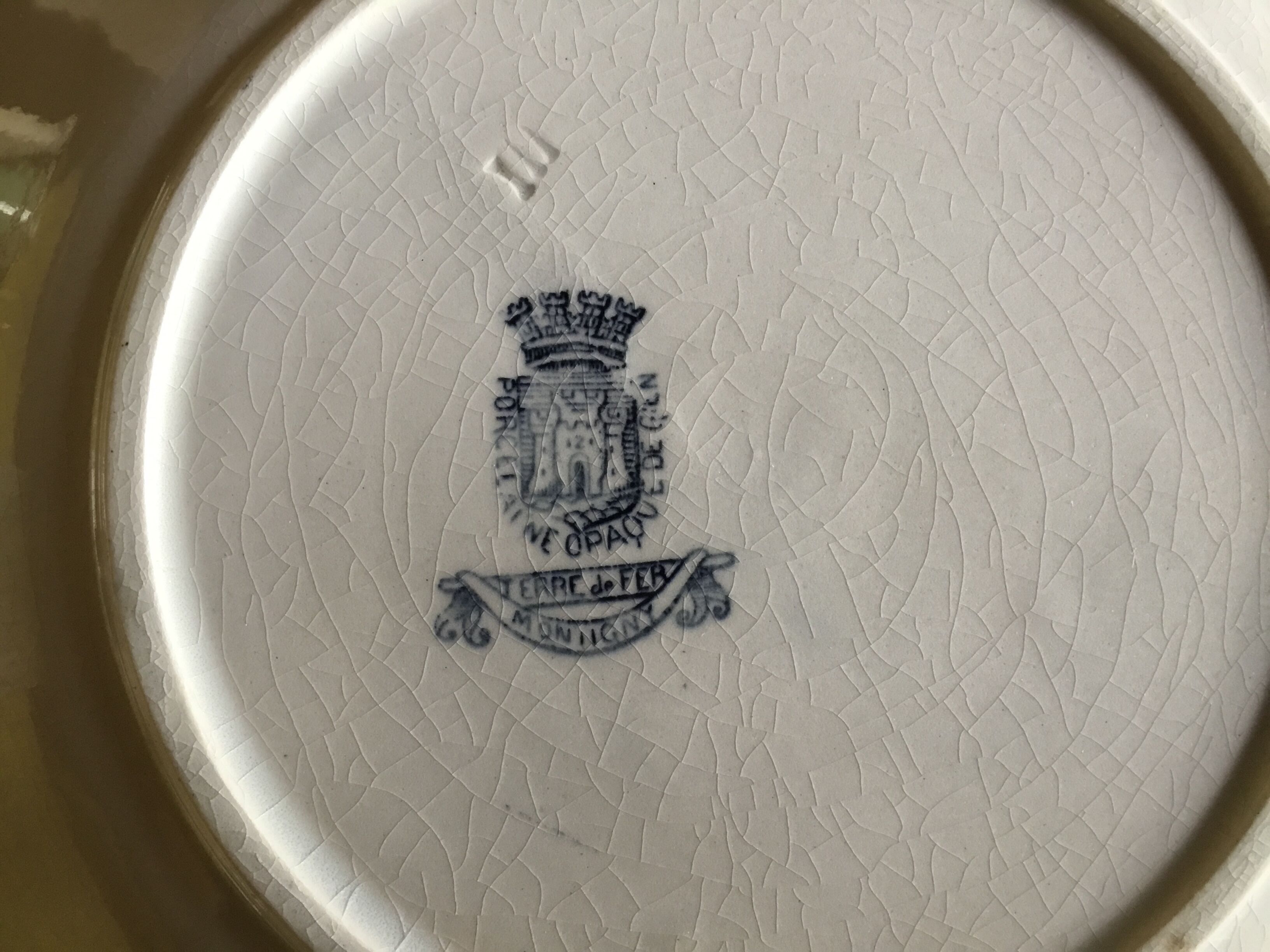 6 plates Earth iron "Montigny.
