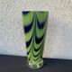 Vase verre soufflé vert et bleu