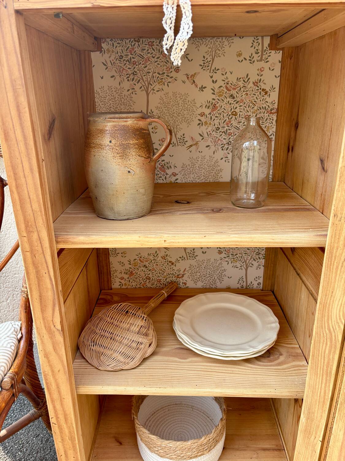 Parisian sideboard in raw wood