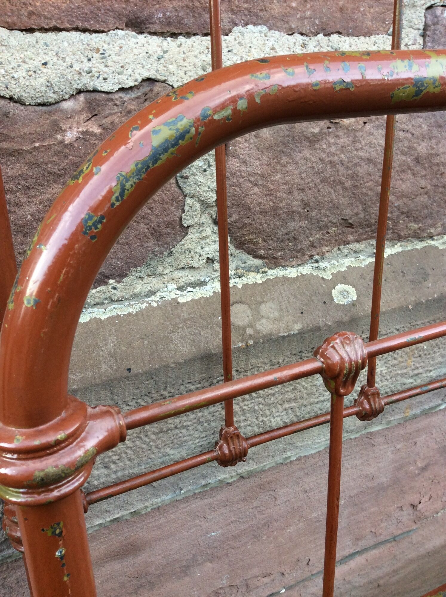 Pair of vintage in wrought iron bed heads 1920